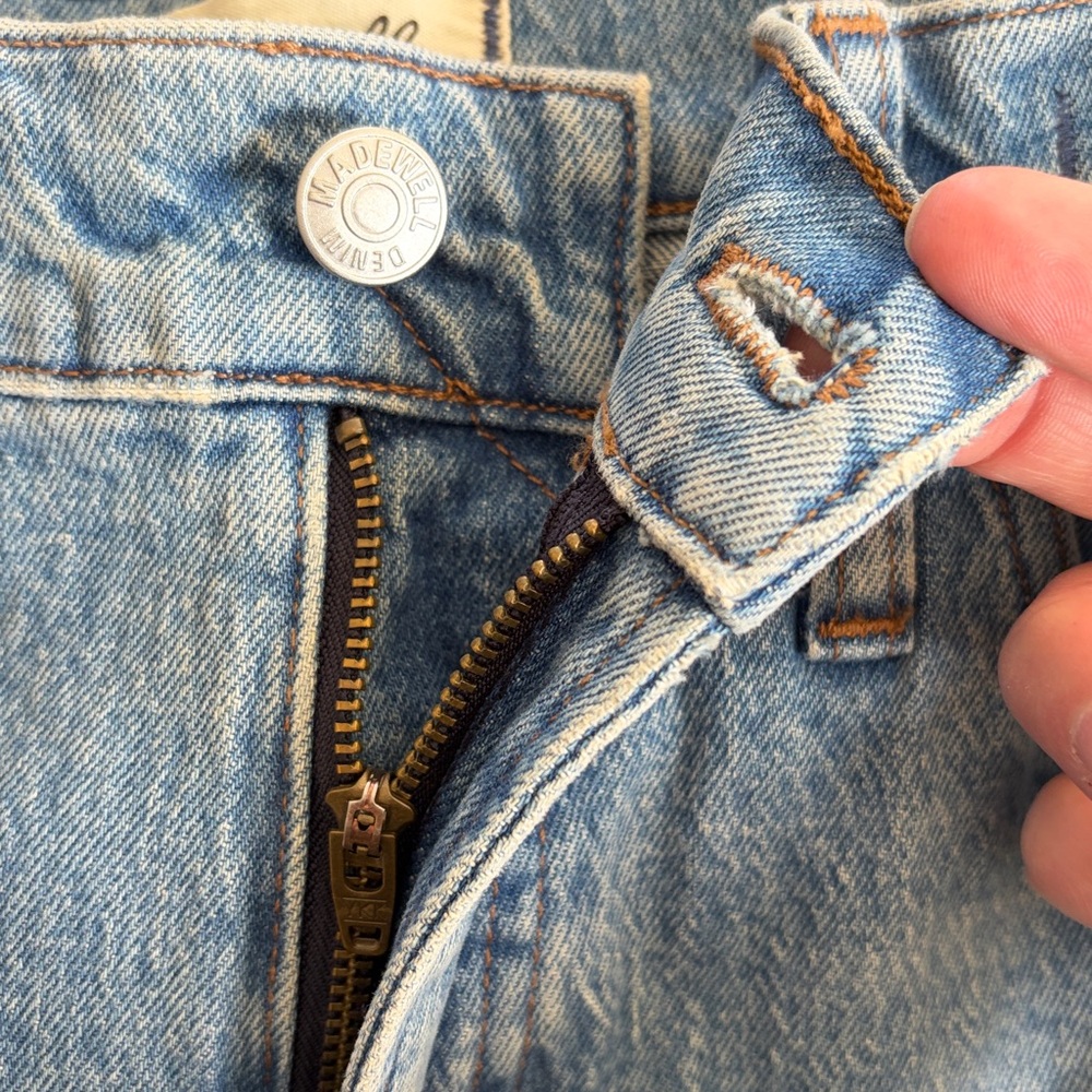 Madewell The Perfect Vintage Wide‎ Leg Jean Size 30P Blue Denim - Picture 7 of 13
